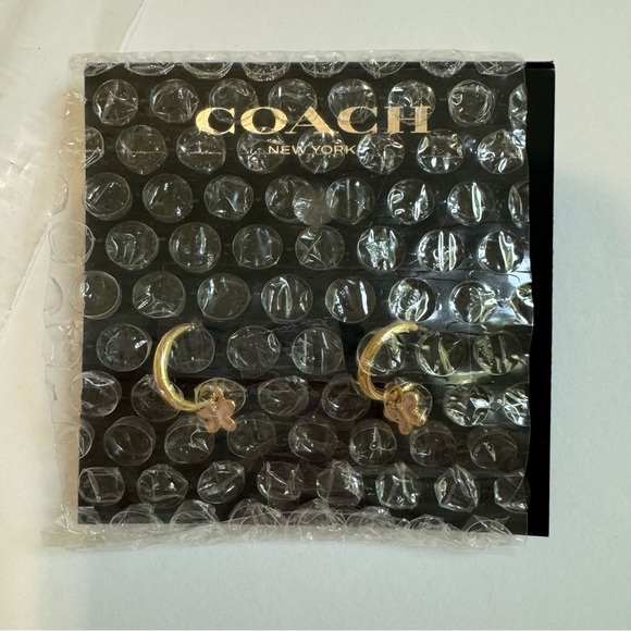 Coach Butterfly Charm Huggie Earrings - Picture 6 of 9